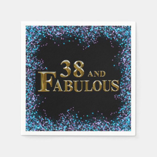 38誕生日 スタンダードカクテルナプキン (正面)