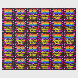 38誕生日：愛するハートパターン、虹# 38 ラッピングペーパー