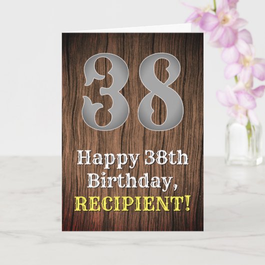 38誕生日: Country インスパイア Western  Look, Name カード (蘭)