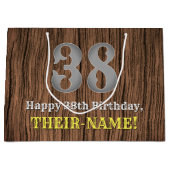 38誕生日: Country インスパイア Western  Look, Name ラージペーパーバッグ (正面)