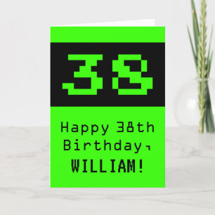 38誕生日:Nerdy / オタク系のスタイル「38」と名前 カード