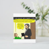 381 Abe Lincolnユダヤ人の母親が必要 – 漫画 ポストカード (スタンド正面)