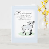 3833おめでとう男の赤ちゃんラム カード (黄色い花)