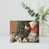 3843テディベアークリスマス シーズンポストカード (スタンド正面)