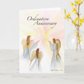 3849天使と交替記念日 カード (黄色い花)