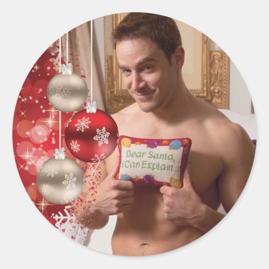 38886B-RAクリス・ロックウェイ・クリスマス ラウンドシール (正面)