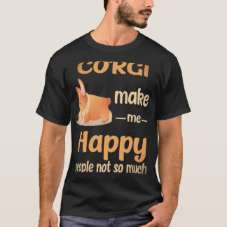 38 コーギー 私を幸せにするのは 人間ではない コーギー Tシャツ