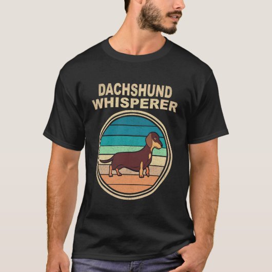 38 ダックスフント ささやき ヴィンテージ Tシャツ (正面)