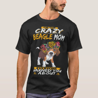 38 ビーグル大好き!クレイジーなビーグルママ Tシャツ