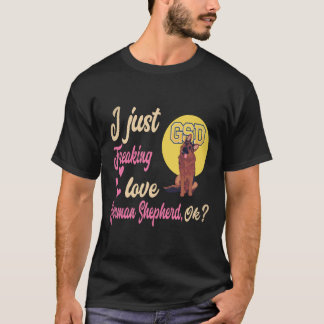 38 私はドイツ+シェパードがすごく好きです オーケー ドイツ Tシャツ