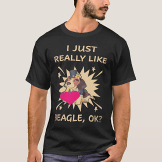 38 私はビーグルが本当に好き Tシャツ
