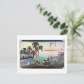 38. 藤川宿, 広重 ポストカード (スタンド正面)