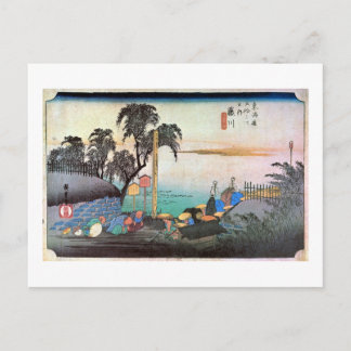 38. 藤川宿, 広重 ポストカード