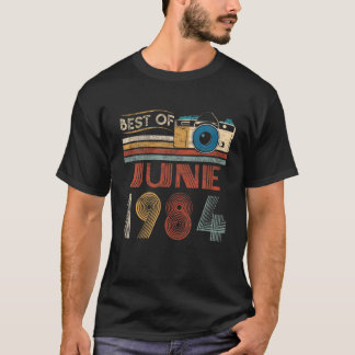 38 Vintage Birthday Gifts 38 Year Old Best Of June Tシャツ