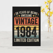 38 Years Of Being Awesome Vintage 1984 カード (黄色い花)