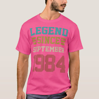 38 Years Old Gifts Legend Since September 1984 38t Tシャツ