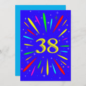 38th誕生日パーティーの招待状の爆発 招待状 (正面/裏面)