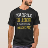 38th Anniversary for Men Married In 1985 Couples H Tシャツ (正面)