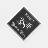 38th Birthday Party – スクリプファンシート+名前をカスタムする スタンダードランチョンナプキン (角)