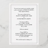 38th Birthday Party – スクリプファンシート&名前をカスタムする 箔招待状 (裏面)