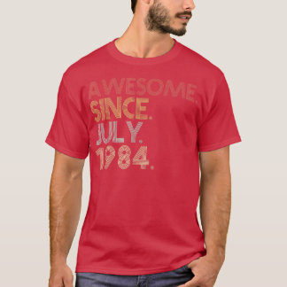 38th Birthday Party 38 Years Old Awesome Since Jul Tシャツ