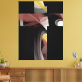 38x50" Trend Abstract Art Black White Powdery  キャンバスプリント (インサイチュ (リビング))