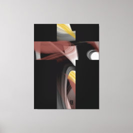 38x50" Trend Abstract Art Black White Powdery  キャンバスプリント