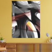 38x50" Trend Abstract Art Black White Powdery  キャンバスプリント (インサイチュ (リビング))