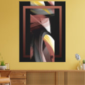 38x50" Trend Abstract Art Black White Powdery  キャンバスプリント (インサイチュ (リビング))