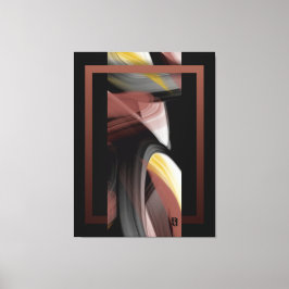 38x50" Trend Abstract Art Black White Powdery  キャンバスプリント