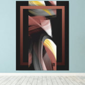 38x50" Trend Abstract Art Black White Powdery  キャンバスプリント (インサイチュ (ウッドフロア))