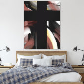 38x50" Trend Abstract Art Black White Powdery  キャンバスプリント (インサイチュ (寝室))