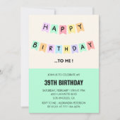 39おもしろい歳の誕生日招待状ハッピーバースデー 招待状 (正面)