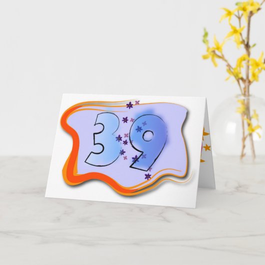 39および保持誕生日カード カード (黄色い花)