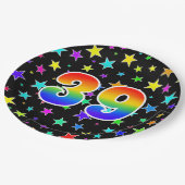 39イベント:はっきりした,おもしろい,レインボーカラフル39 ペーパープレート (アングル)