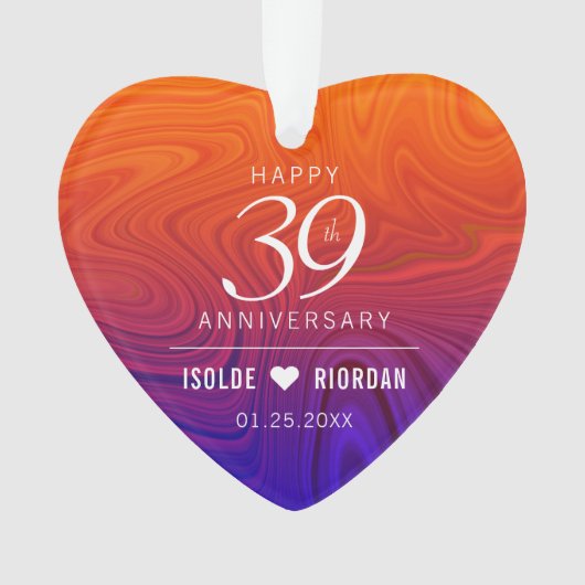 39エレガント周年結婚記念 オーナメント (正面)