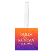 39エレガント周年結婚記念 キューブオーナメント (正面)