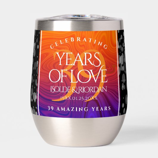 39エレガントth Agateの結婚記念日お祝い (正面)