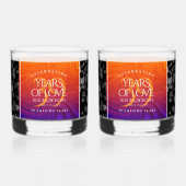 39エレガントth Agateの結婚記念日お祝い ウイスキーグラス (正面)