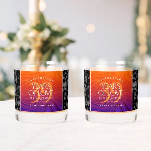 39エレガントth Agateの結婚記念日お祝い ウイスキーグラス (インサイチュ (ウェディング))