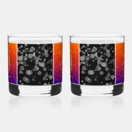 39エレガントth Agateの結婚記念日お祝い ウイスキーグラス (左)