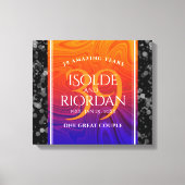 39エレガントth Agateの結婚記念日お祝い キャンバスプリント (正面)