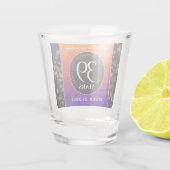 39エレガントth Agateの結婚記念日お祝い ショットグラス (裏面)