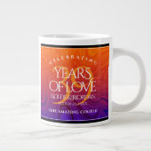 39エレガントth Agateの結婚記念日お祝い ジャンボコーヒーマグカップ (右)