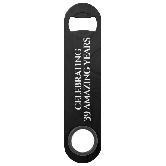 39エレガントth Agateの結婚記念日お祝い スピード栓抜き (裏面)