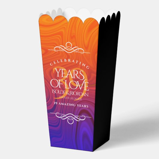 39エレガントth Agateの結婚記念日お祝い フェイバーボックス (裏面)