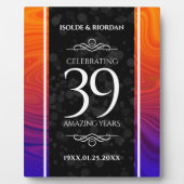 39エレガントth Agateの結婚記念日お祝い フォトプラーク (正面)