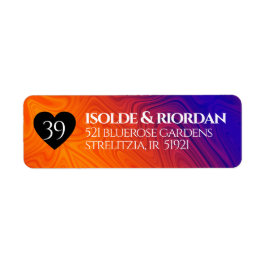 39エレガントth Agateの結婚記念日お祝い ラベル