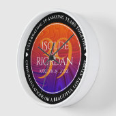 39エレガントth Agateの結婚記念日お祝い 壁時計 (傾斜)