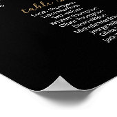 39テーブル席の黒い座席表プランを見つける ポスター (角)